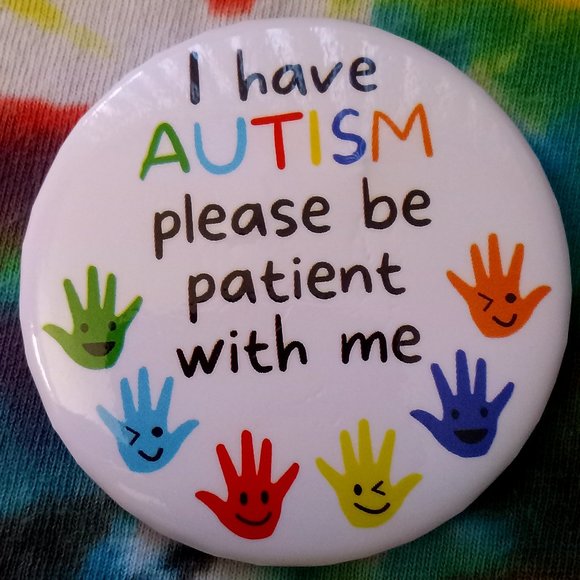 Autism Button Pin - Picture 1 of 3
